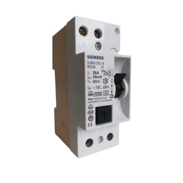 Bloc différentiel 2 modules 2 pôles max 25 A 30 mA